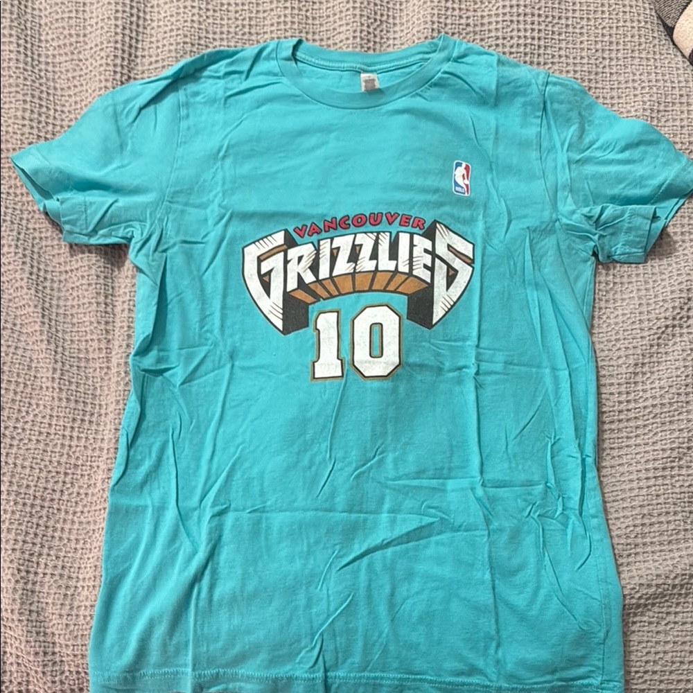 Blue Short Sleeve Tee with Grizzlies Logo